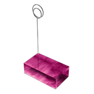 Modern art dark pink table number stands