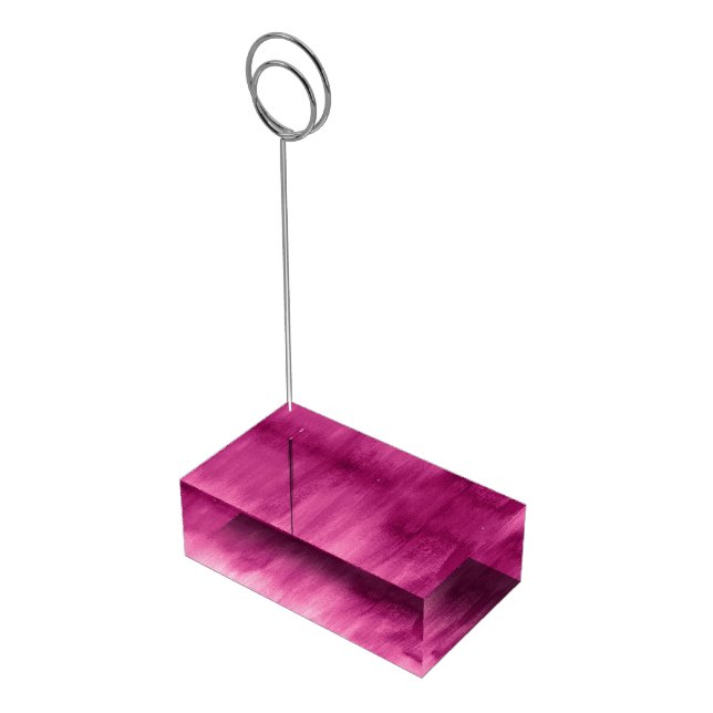 Modern art dark pink table number stands (Corner)