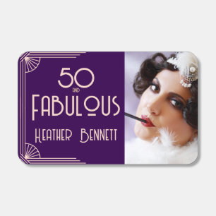 Modern Art Deco 50 and Fabulous Birthday Matchboxes