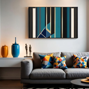 Modern Art Deco Abstract Vertical Lines Poster