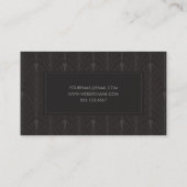 Modern Art Deco Black Pattern Professional Business Card (Back)