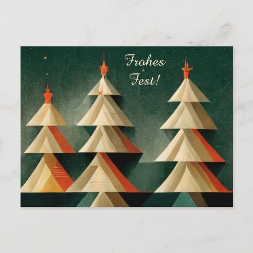 Modern Art Deco Christmas card Frohes Fest