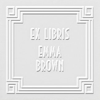 Modern Art Deco Ex Libris Geometric Embosser