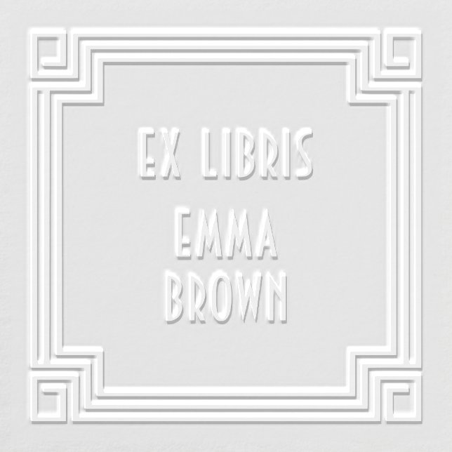 Modern Art Deco Ex Libris Geometric Embosser (Design)