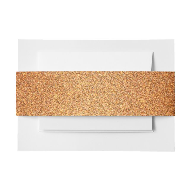 Modern Art Deco Gatsby Glitter Wedding Invitation Belly Band (Front Example)