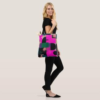Modern Art Deco Green Floral Pattern Tote Bag