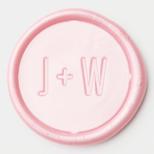 Modern Art Deco Monogram Wax Seal Sticker