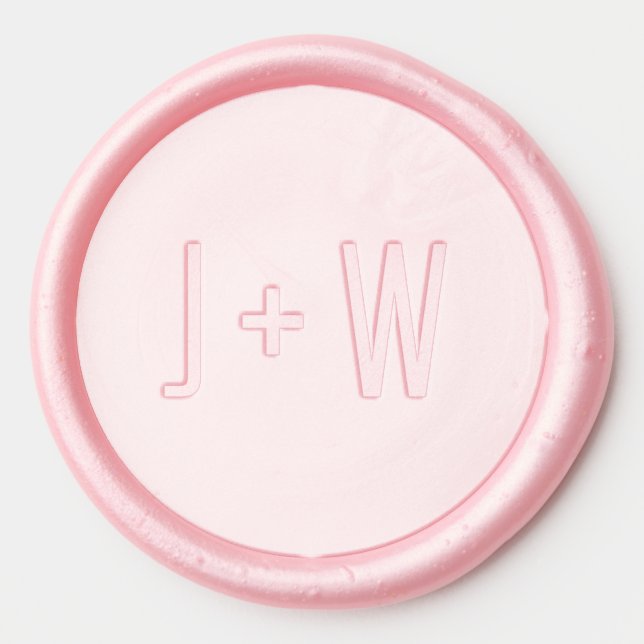 Modern Art Deco Monogram Wax Seal Sticker (Front)