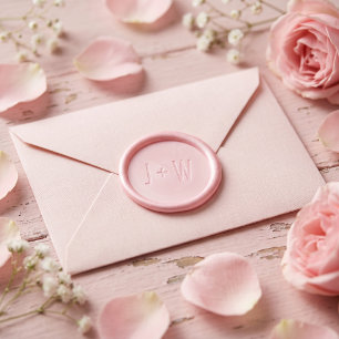 Modern Art Deco Monogram Wax Seal Sticker