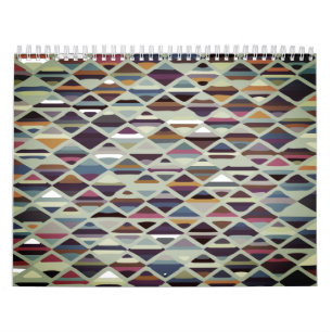 Modern Art Deco Multi-color Calendar