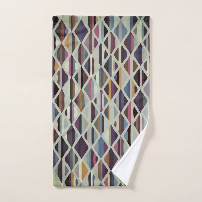Modern Art Deco Multi-color Hand Towel (Hand Towel)