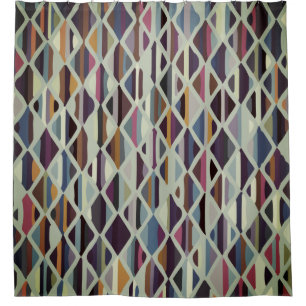 Modern Art Deco Multi-color Shower Curtain