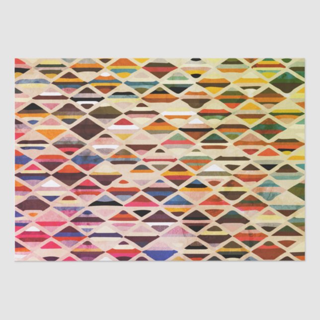 Modern Art Deco Multi-color Tissue Paper (Front)