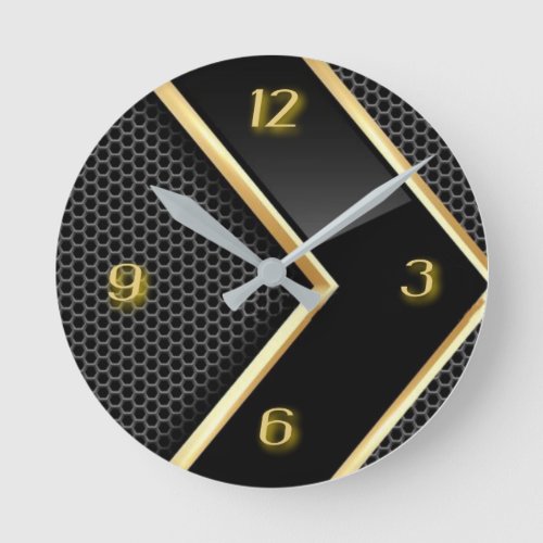 Modern art deco round clock