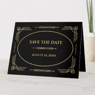 Modern Art Deco Save The Date Invitation