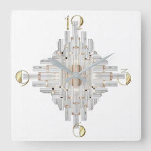 Modern Art Deco Square Wall Clock