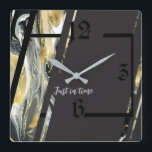 Modern Art Deco Square Wall Clock<br><div class="desc">Great clock design. You will love it like others. Be free to use this design for other product you like or to customize and add your text. Follow me for more. Thank you. Have a nice day.</div>