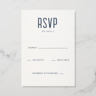 Modern Art Deco Typography Wedding RSVP