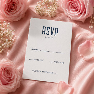 Modern Art Deco Typography Wedding RSVP