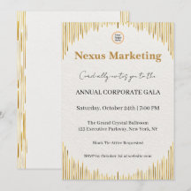 Modern Art Deco White Gold Corporate 