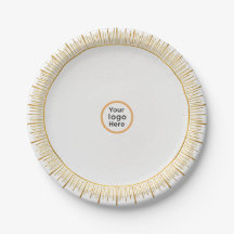 Modern Art Deco White Gold Corporate 