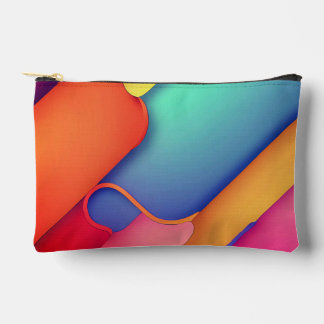 Modern Art Design Folds of Color Accessory Pouch