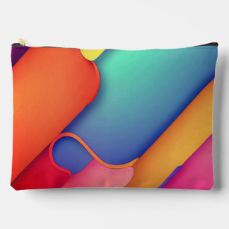 Modern Art Design Folds of Color Accessory Pouch
