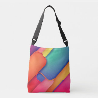 Modern Art Design Folds of Color  Crossbody Bag