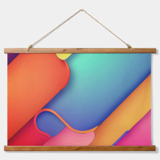 Modern Art Design Folds of Color Hanging Tapestry