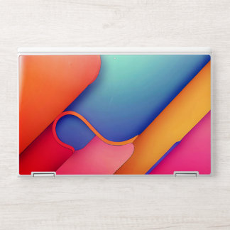 Modern Art Design Folds of Color HP Laptop Skin