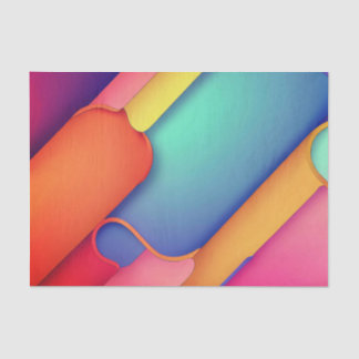 Modern Art Design Folds of Color Tissue Paper