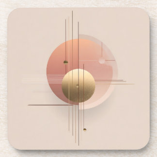 Modern art design with circles and lines planner, beverage coaster