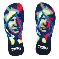 Modern Art Donald Trump Flip Flops