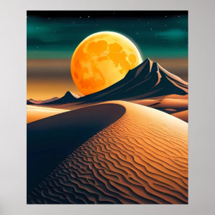 Modern Art Dune Space Landscape Poster