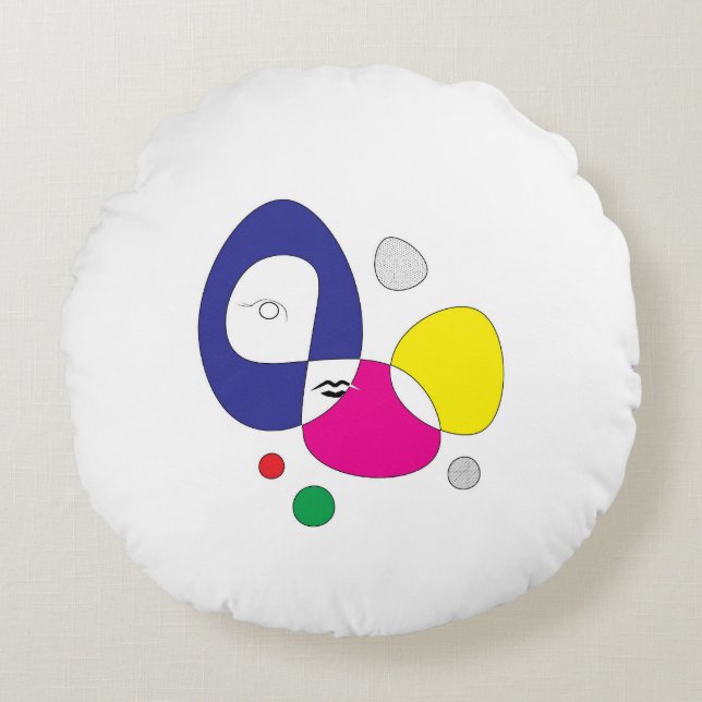 Modern Art Face Design Pillow (Front)