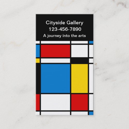 Modern Art Gallery Business Cards