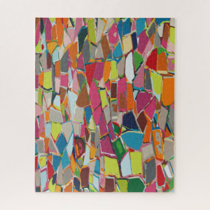 Modern Art Geometric Deco Multi-color Jigsaw Puzzl Puzzle