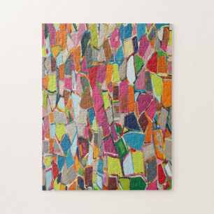Modern Art Geometric Deco Multi-color Jigsaw Puzzle