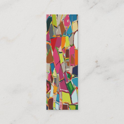 Modern Art Geometric Deco Multi_color Mini Business Card