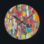 Modern Art Geometric Deco Multi-color Round Clock<br><div class="desc">This design is perfect for anyone and everyone! 
Get hold of this artistic pattern for unique clothes and décor.</div>