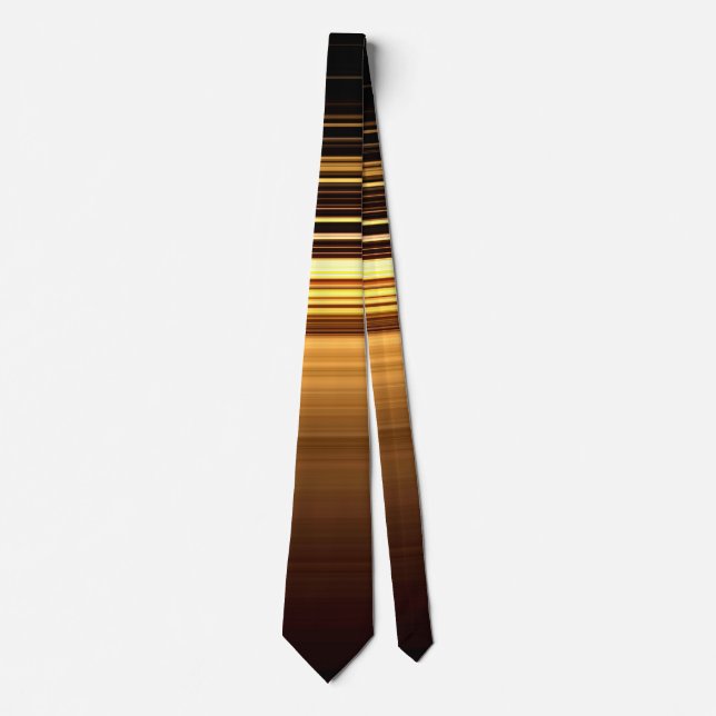 Modern Art Gold Black Wedding Formal Groomsmen Neck Tie (Front)