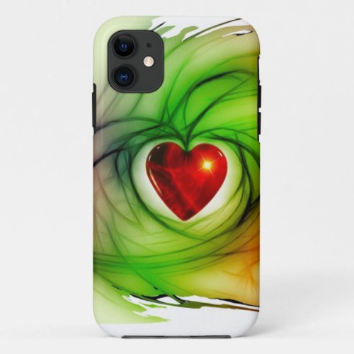 Modern art heart chic love pattern gifts for her iPhone 11 case