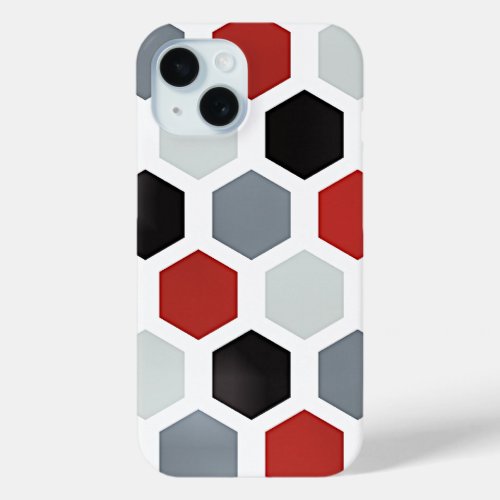 Modern Art Hexagon Pattern iPhone 15 Case