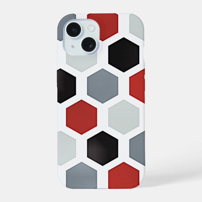 Modern Art Hexagon Pattern Iphone Case (Back)