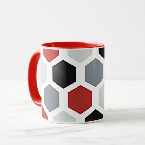 Modern Art Hexagon Pattern Mug