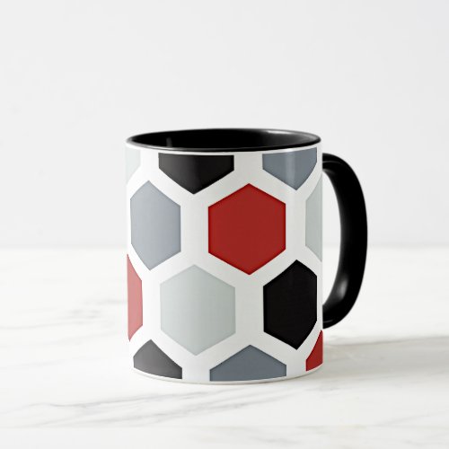 Modern Art Hexagon Pattern Mug