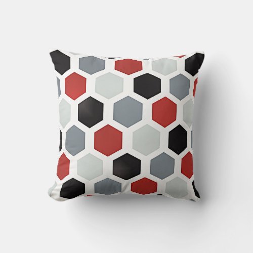 Modern Art Hexagon Pattern Throw Pillow