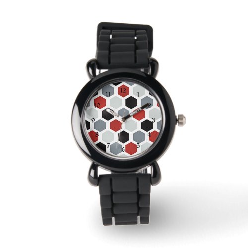 Modern art Hexagon Pattern Watch