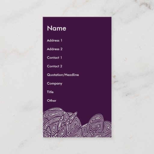 Customizable Modern Art Lady Business Card