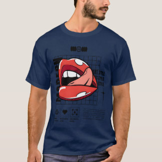 Modern Art Lip Print Lipstick Mark girl T-Shirt